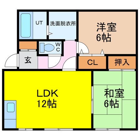 干拓の里駅 徒歩5分 1階の物件間取画像